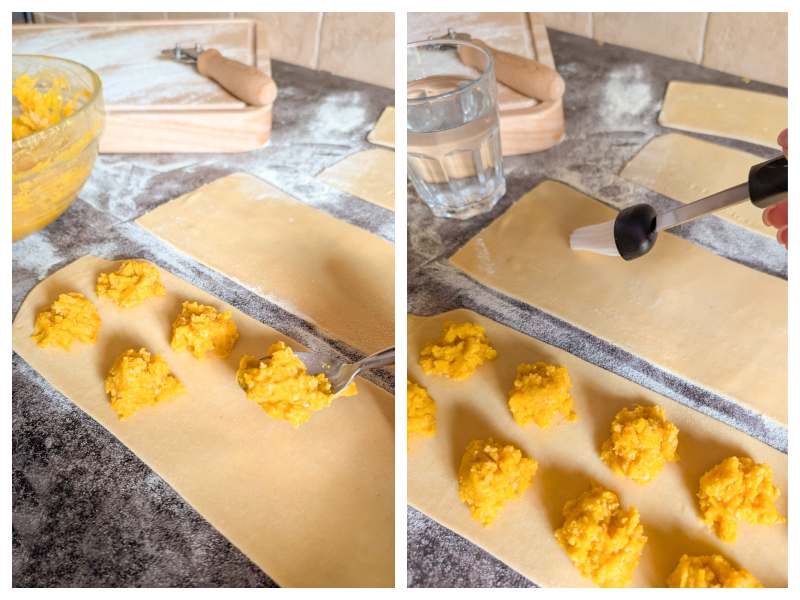 how to make Italian pumpkin ravioli step 7