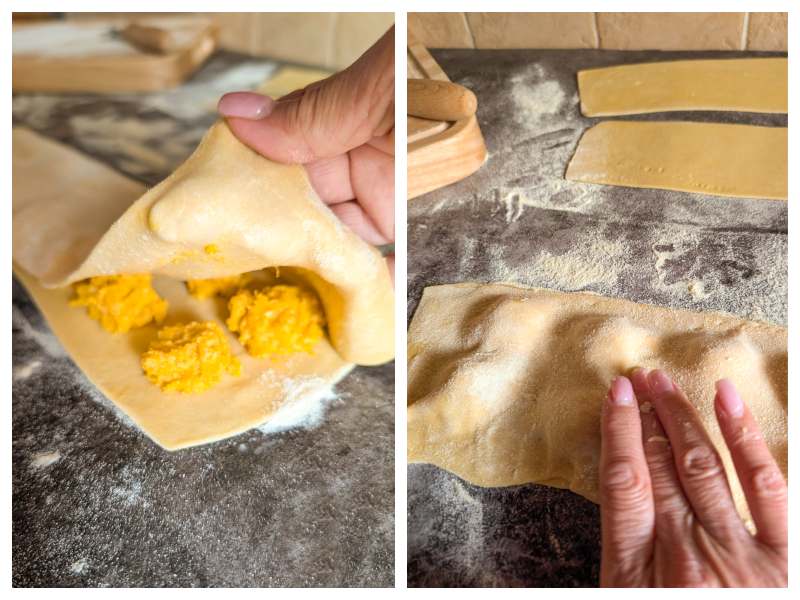 how to make Italian pumpkin ravioli step 8