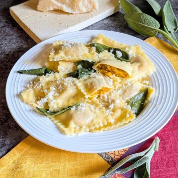 Italian pumpkin ravioli