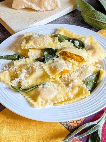 Italian pumpkin ravioli