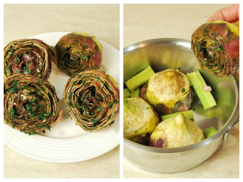 roman style artichokes recipe step 6