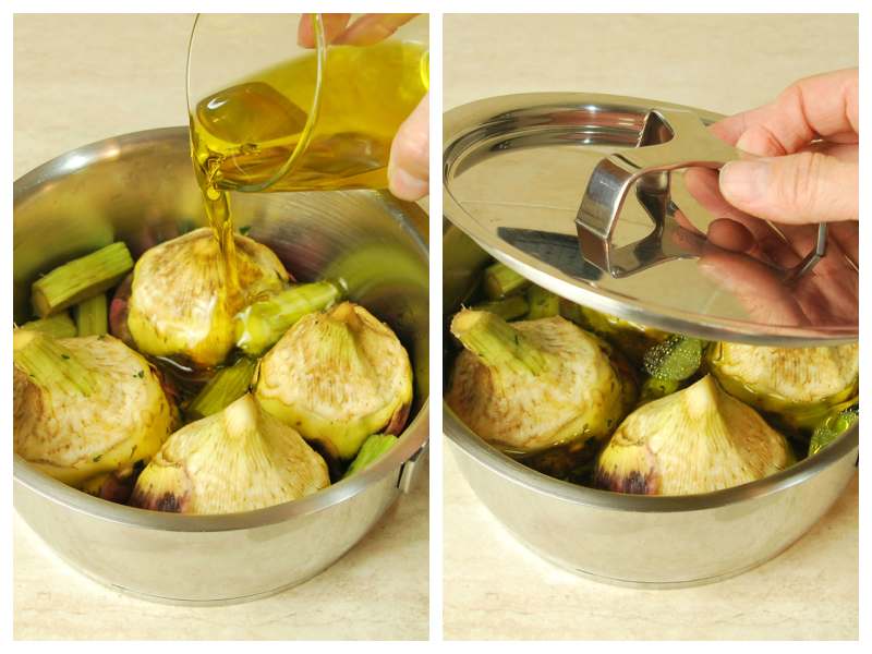 roman style artichokes recipe step 7