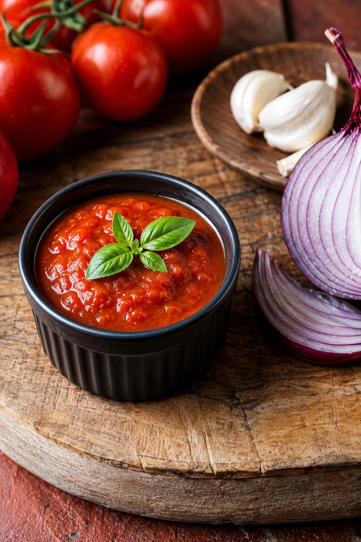 Italian tomato sauce from fresh tomatoes