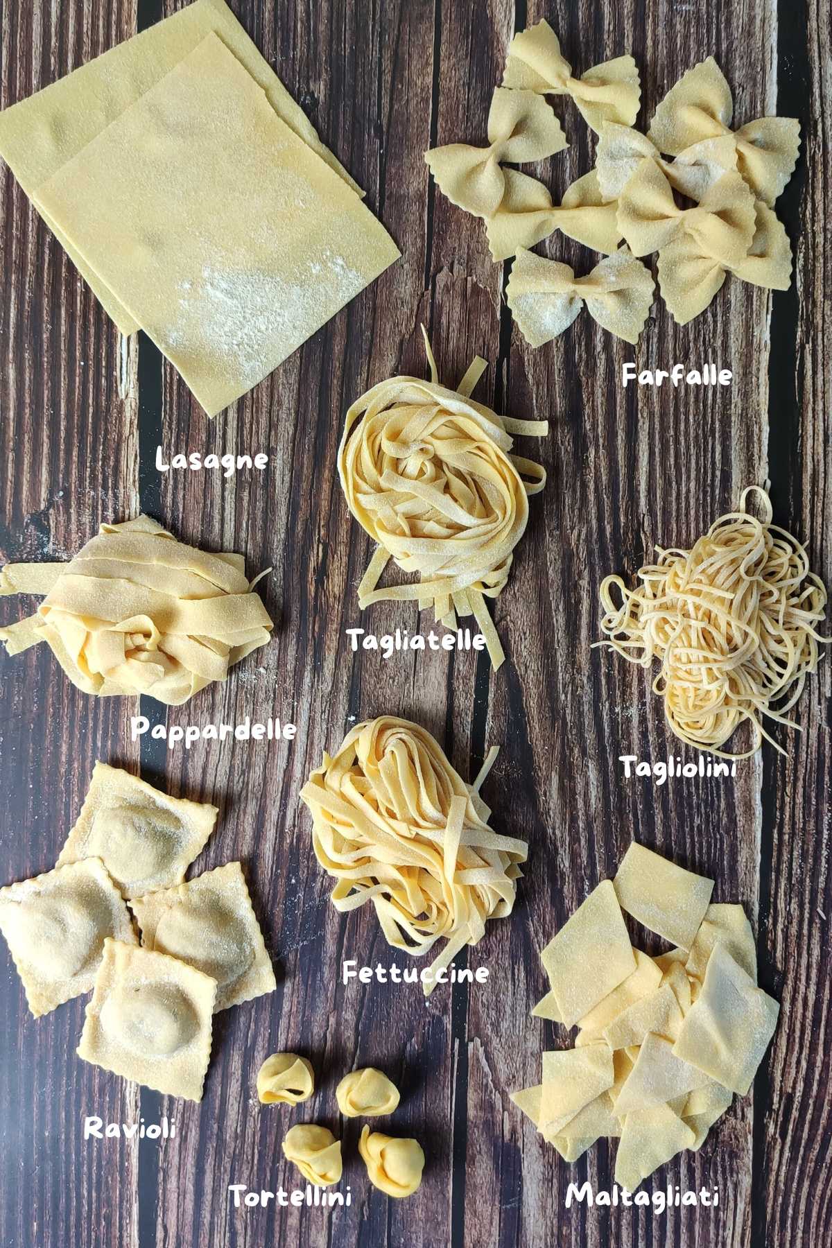 homemade pasta shapes