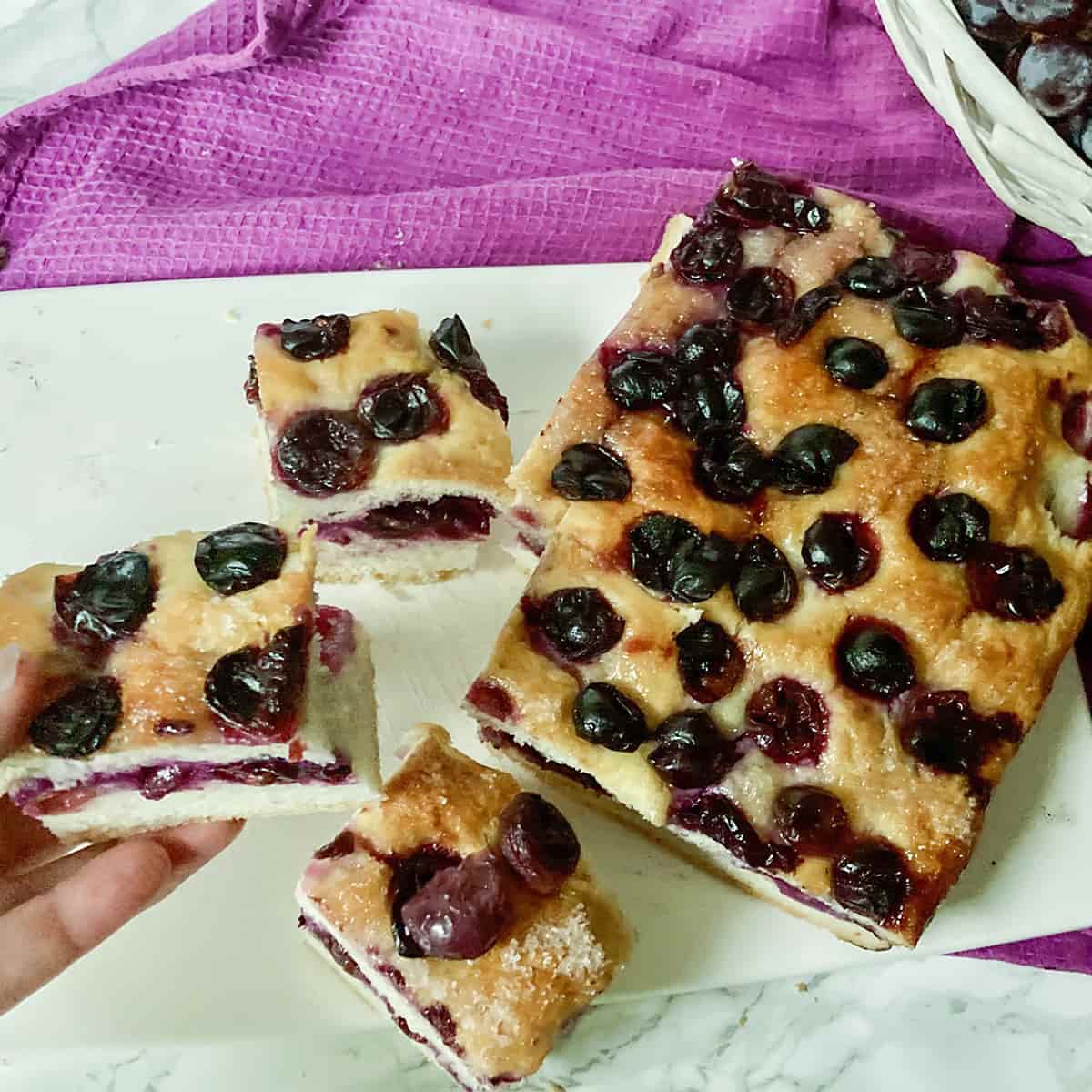 Schiacciata con l'Uva (Tuscan Grape Focaccia)