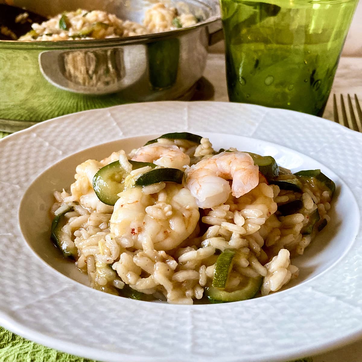 Shrimp and Zucchini Risotto