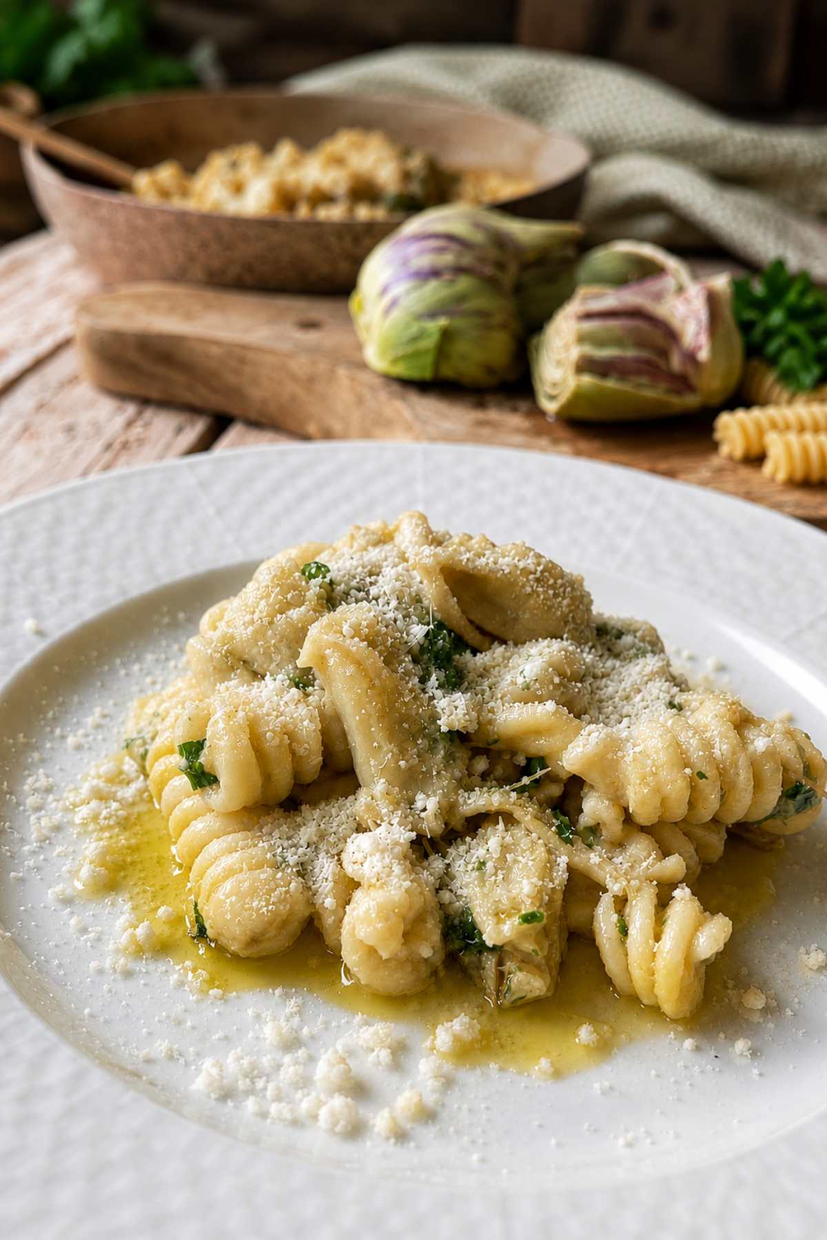 creamy artichoke pasta