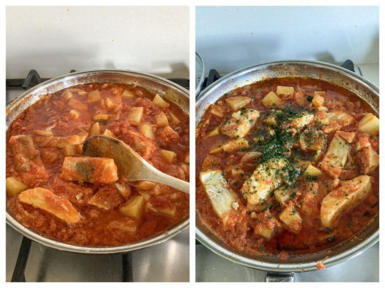 Baccalà alla Livornese Recipe Salt Cod and Potatoes in Tomato Sauce