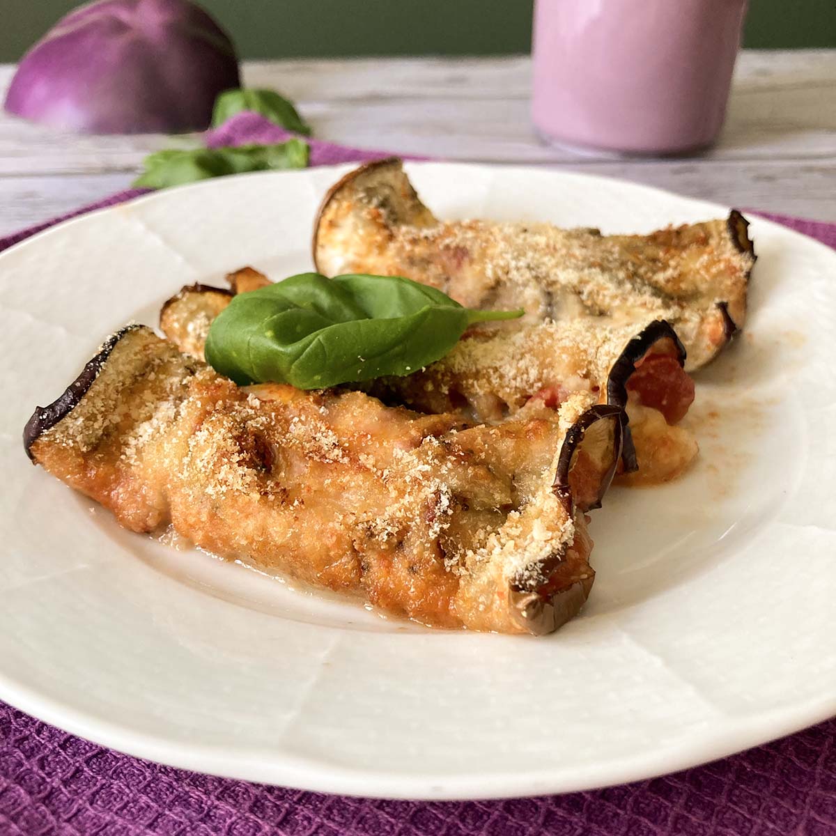 Cheesy Eggplant Roll-Ups Recipe