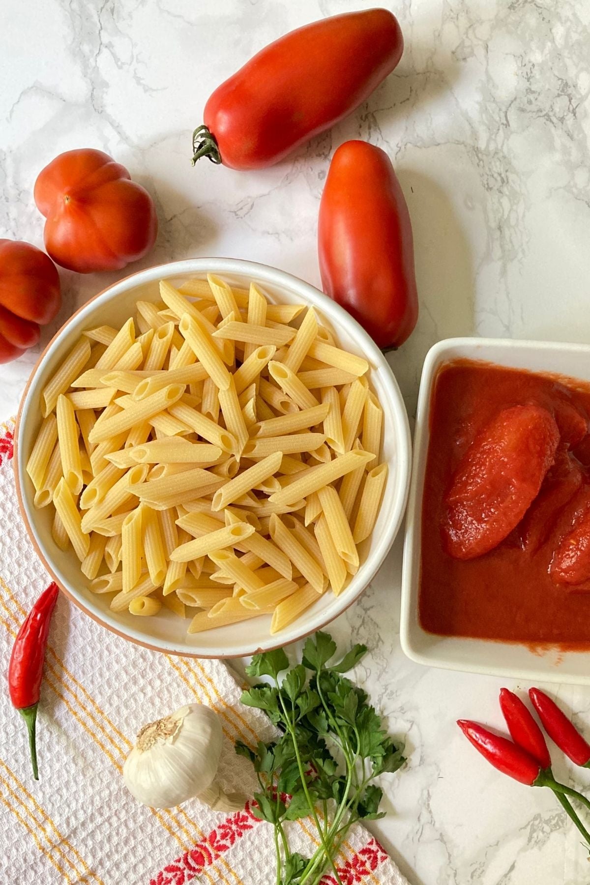 penne all'arrabbiata ingredients