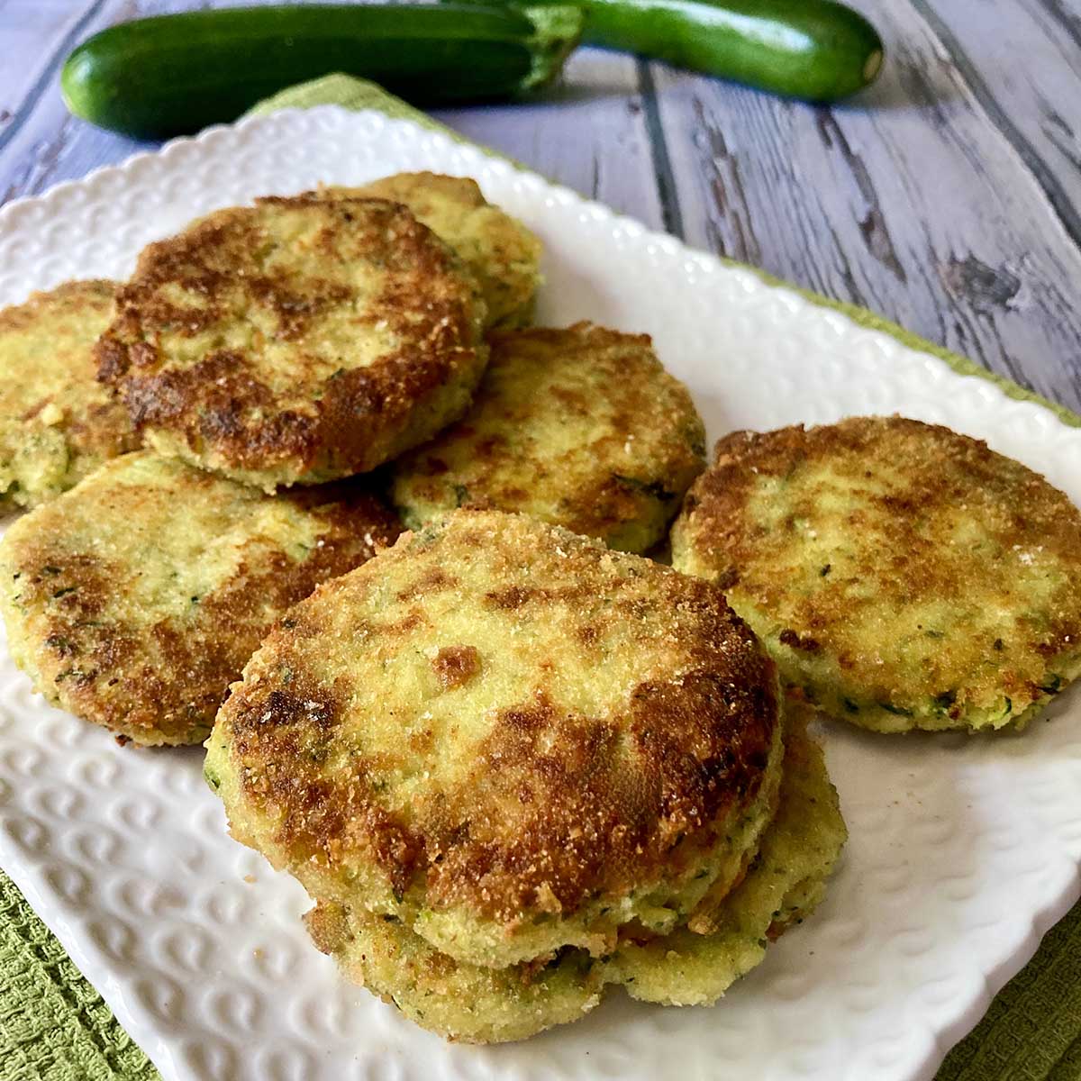 Italian Baked Zucchini Fritters