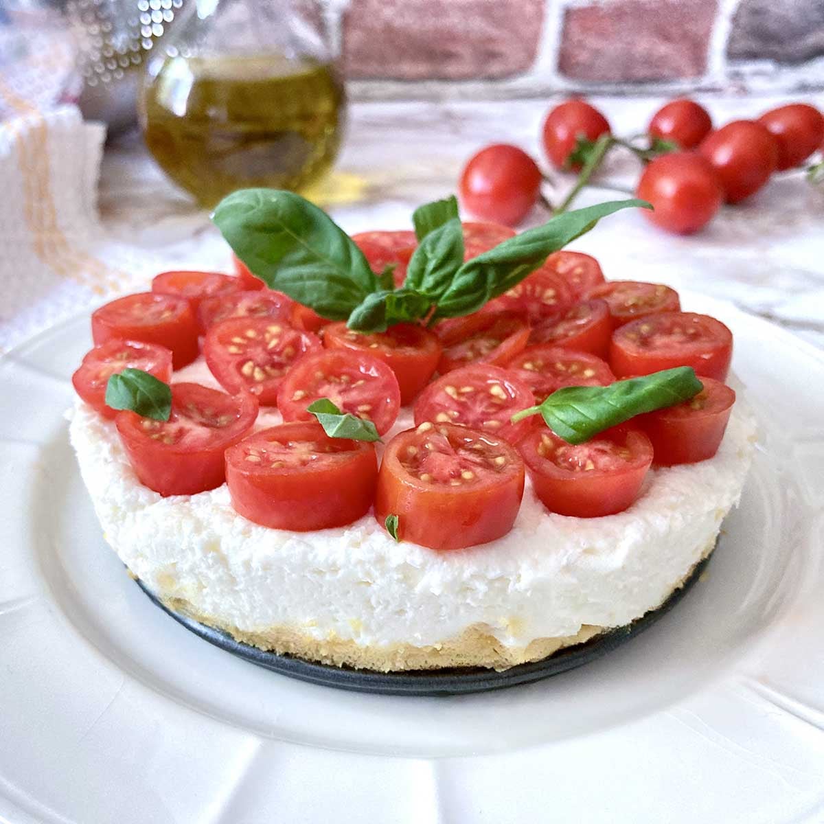 Savory Caprese Cheesecake Recipe