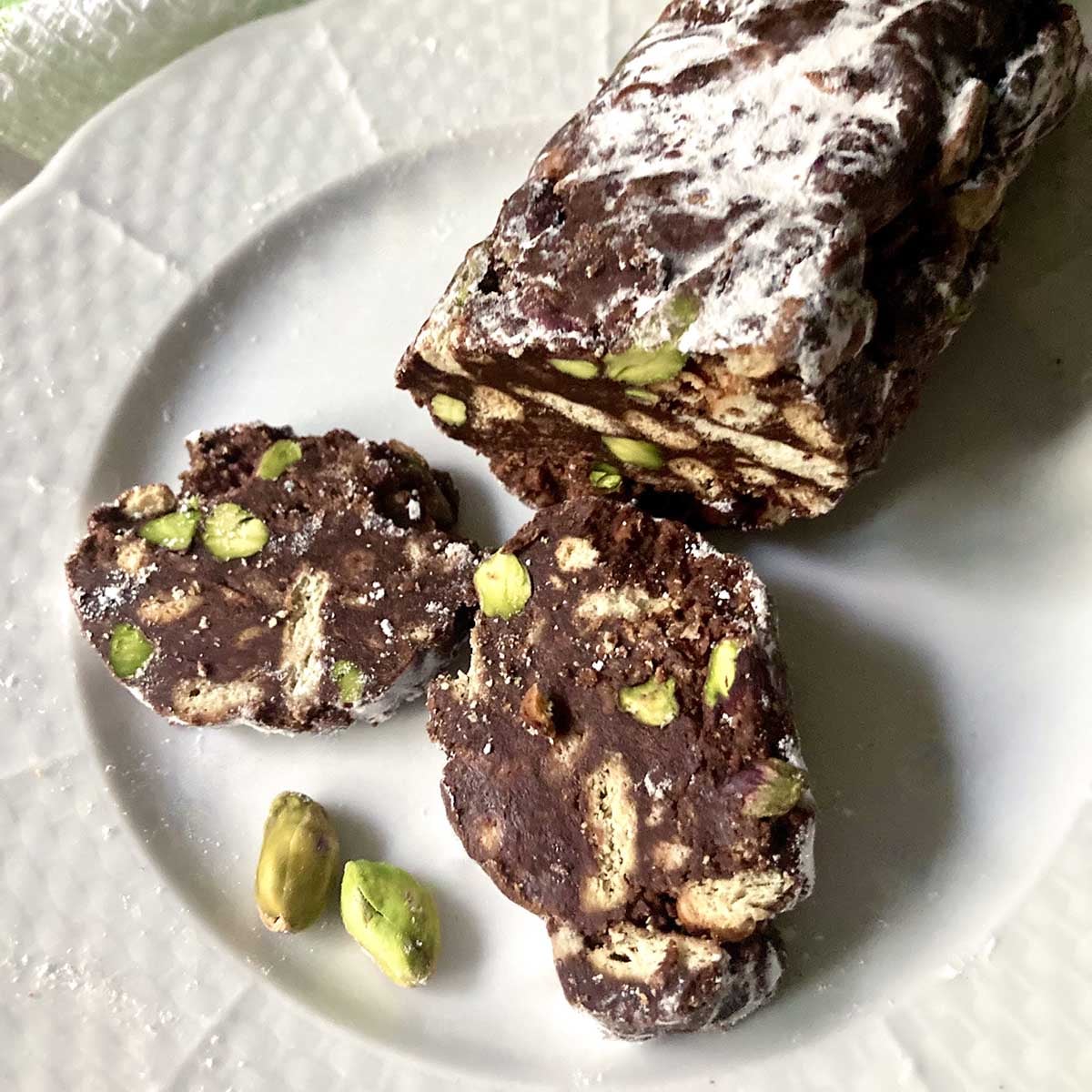 Easy Chocolate Salami Without Eggs