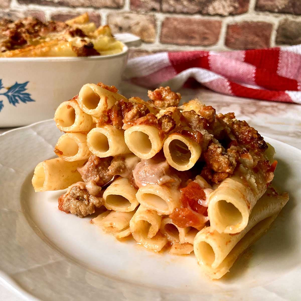 Authentic Baked Ziti with Meat Sauce