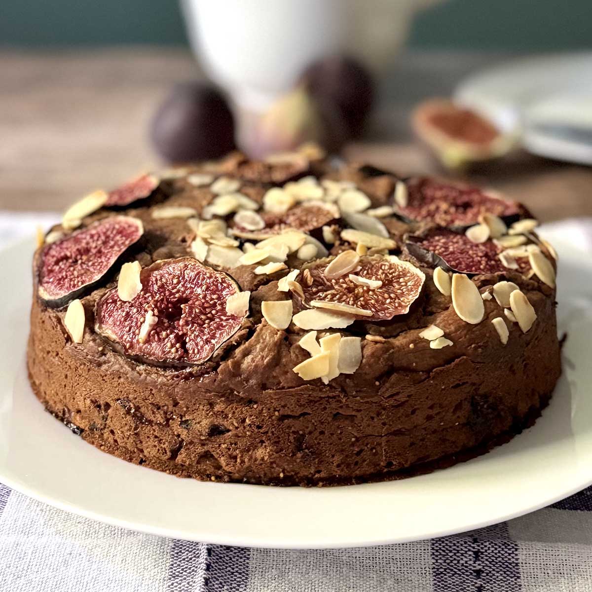 Italian Chocolate Fig Cake with Ricotta