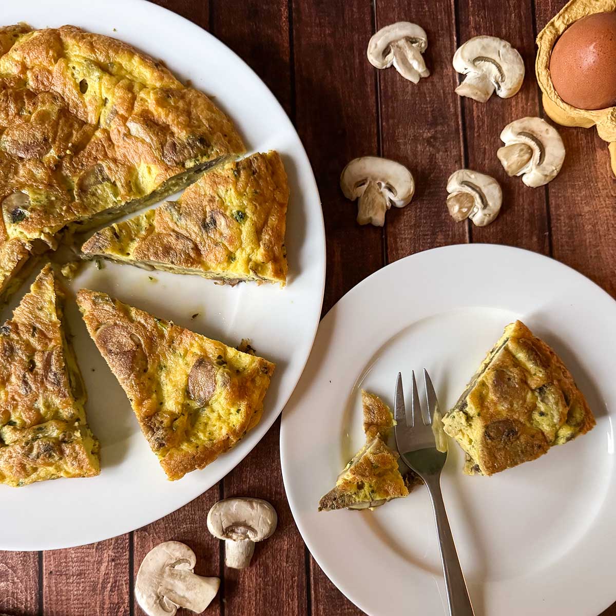 Easy Mushroom Frittata (Frittata ai Funghi)