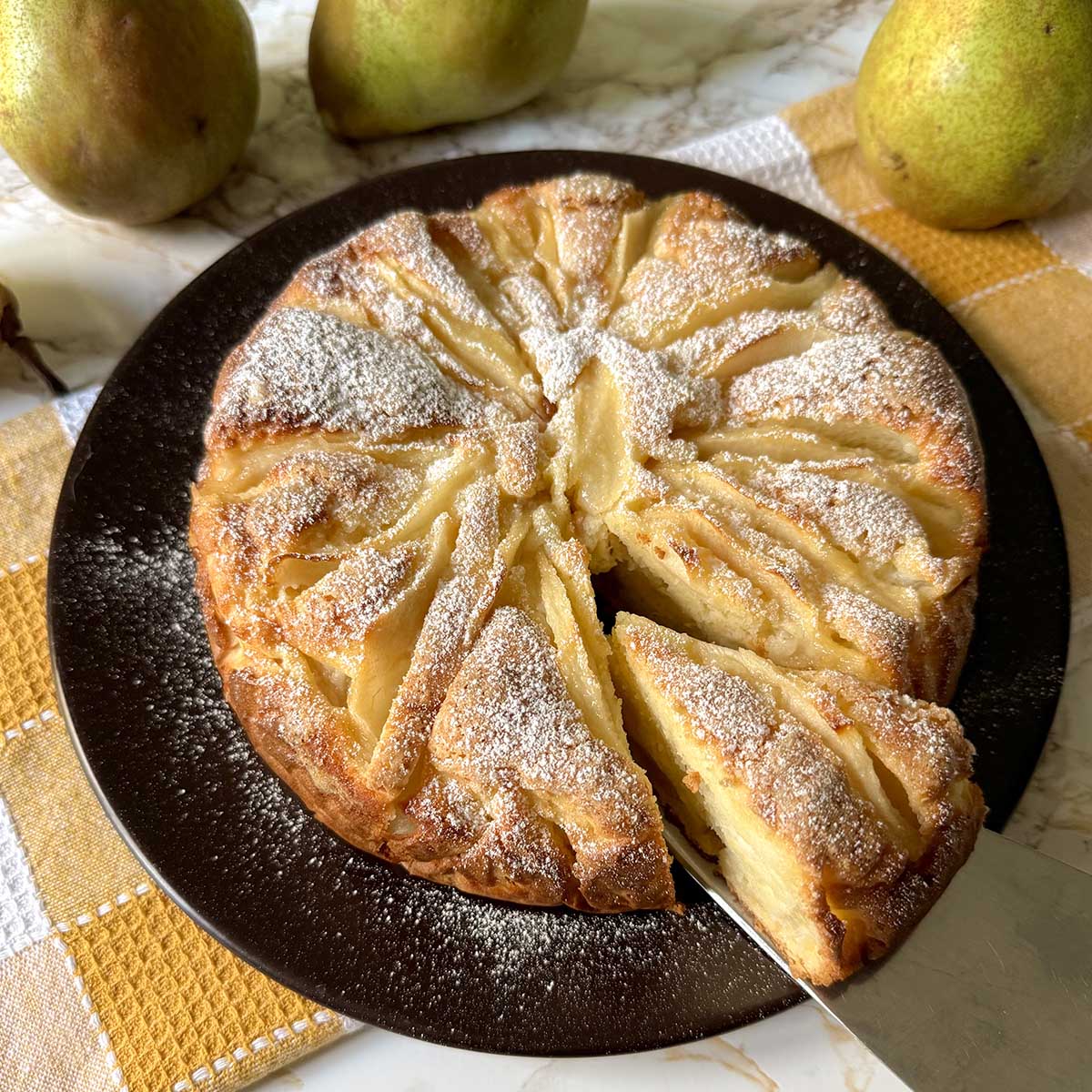 Italian Pear Ricotta Cake