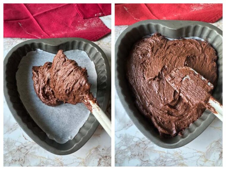 Easy Chocolate Raspberry Heart Cake - Recipes from Italy