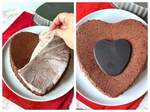 Easy Chocolate Raspberry Heart Cake - Recipes from Italy