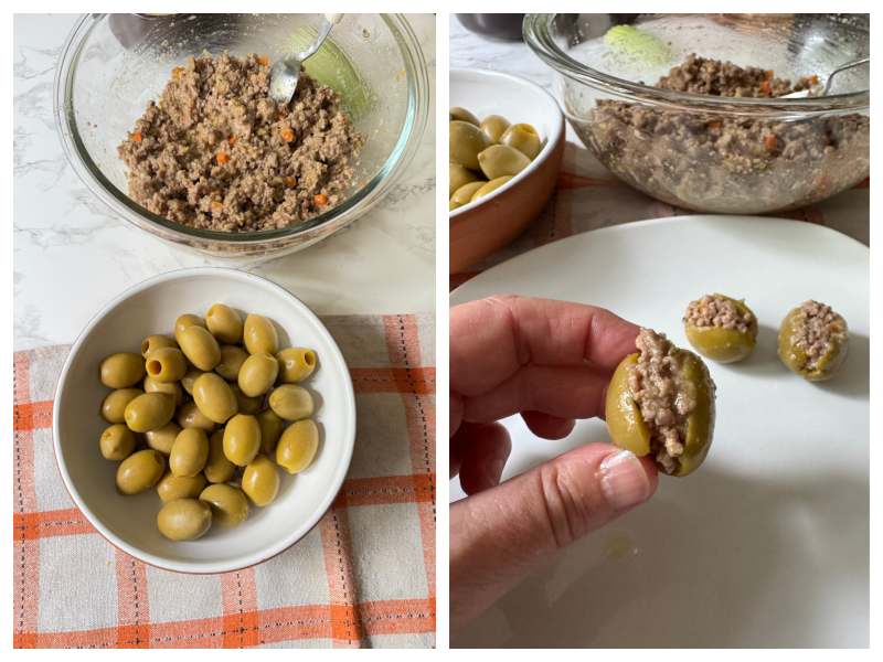 italian stuffed olives step 4