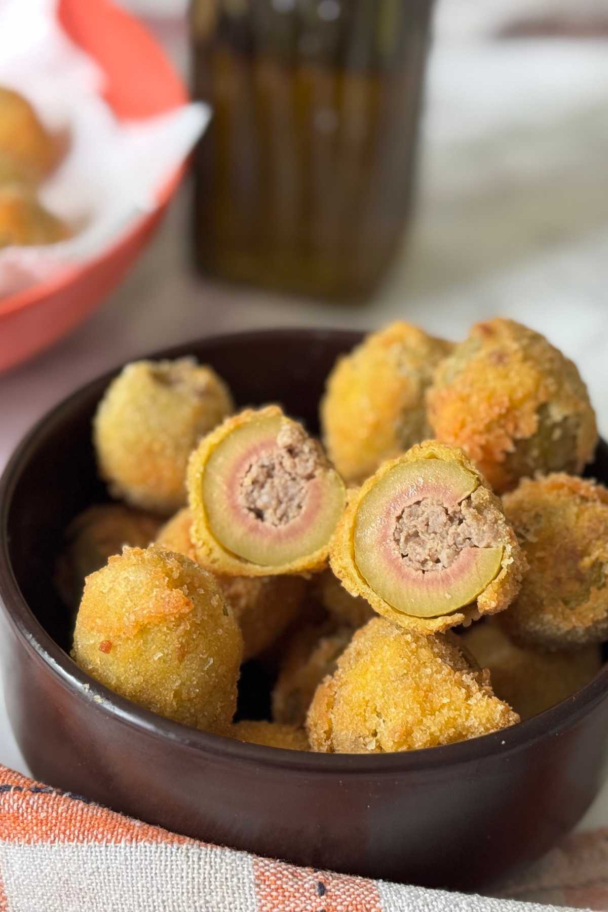 Italian stuffed fried olives