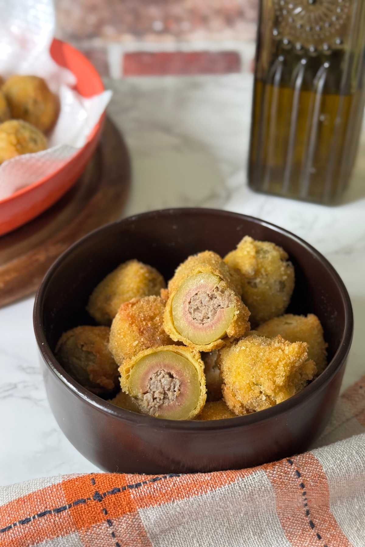 Italian stuffed fried olives