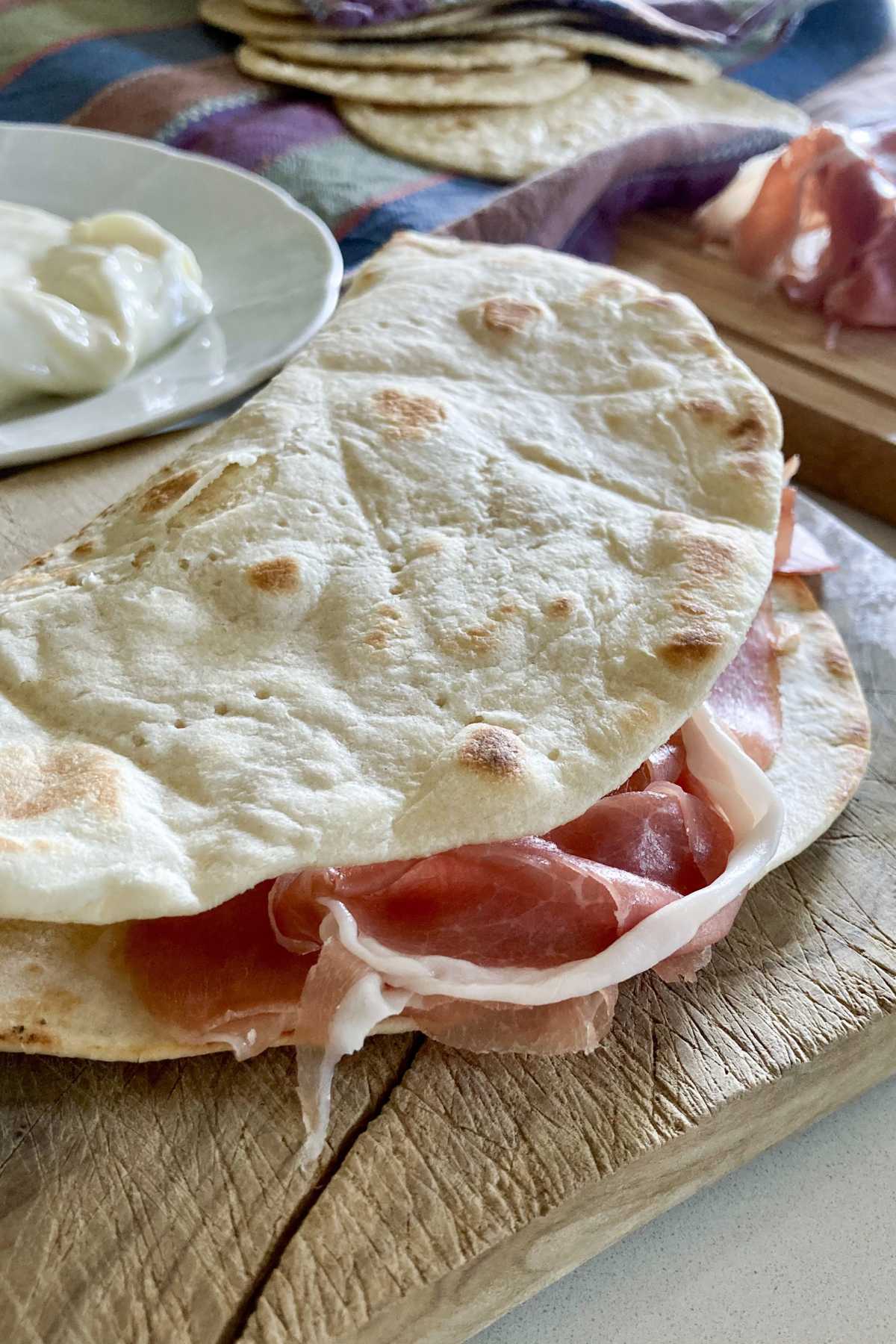 piadina with parma ham