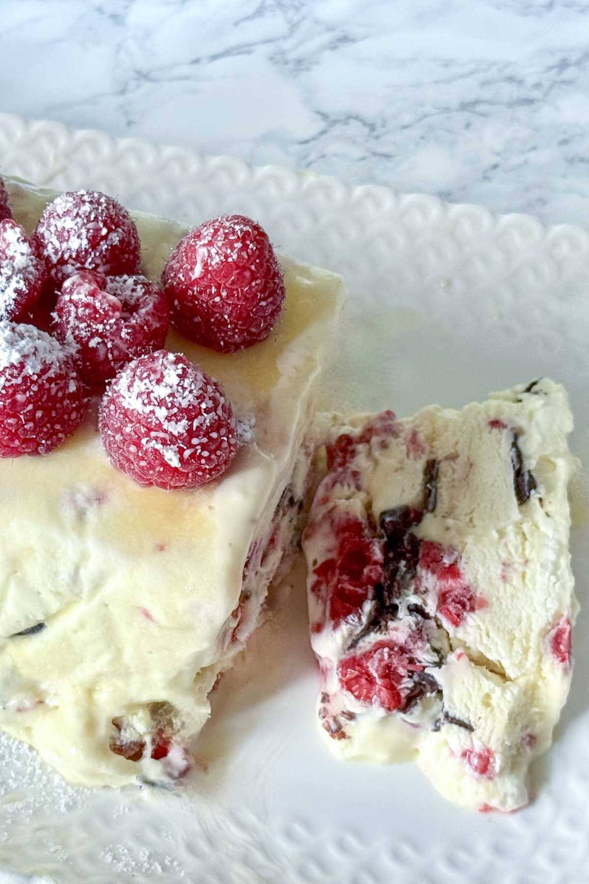 chocolate raspberry semifreddo