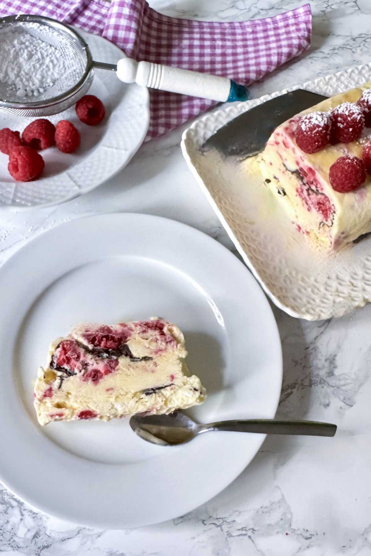 chocolate raspberry semifreddo