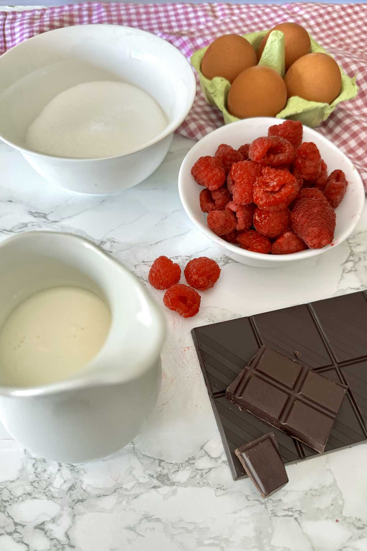 chocolate raspberry semifreddo ingredients