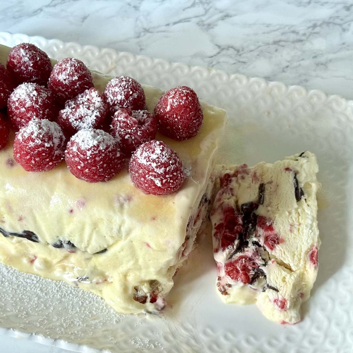 Chocolate Raspberry Semifreddo (Easy Italian Frozen Dessert)