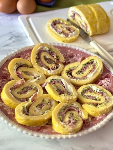 frittata roll with ham zucchini and robiola