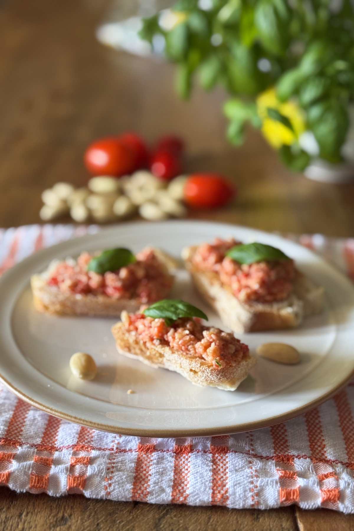 pesto alla trapanese bruschetta
