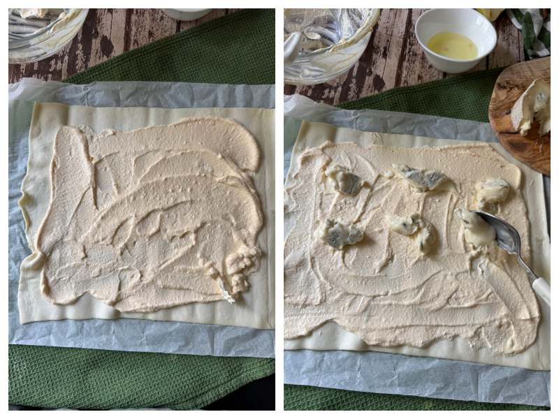 Strudel with Pears, Gorgonzola and Walnuts step 2
