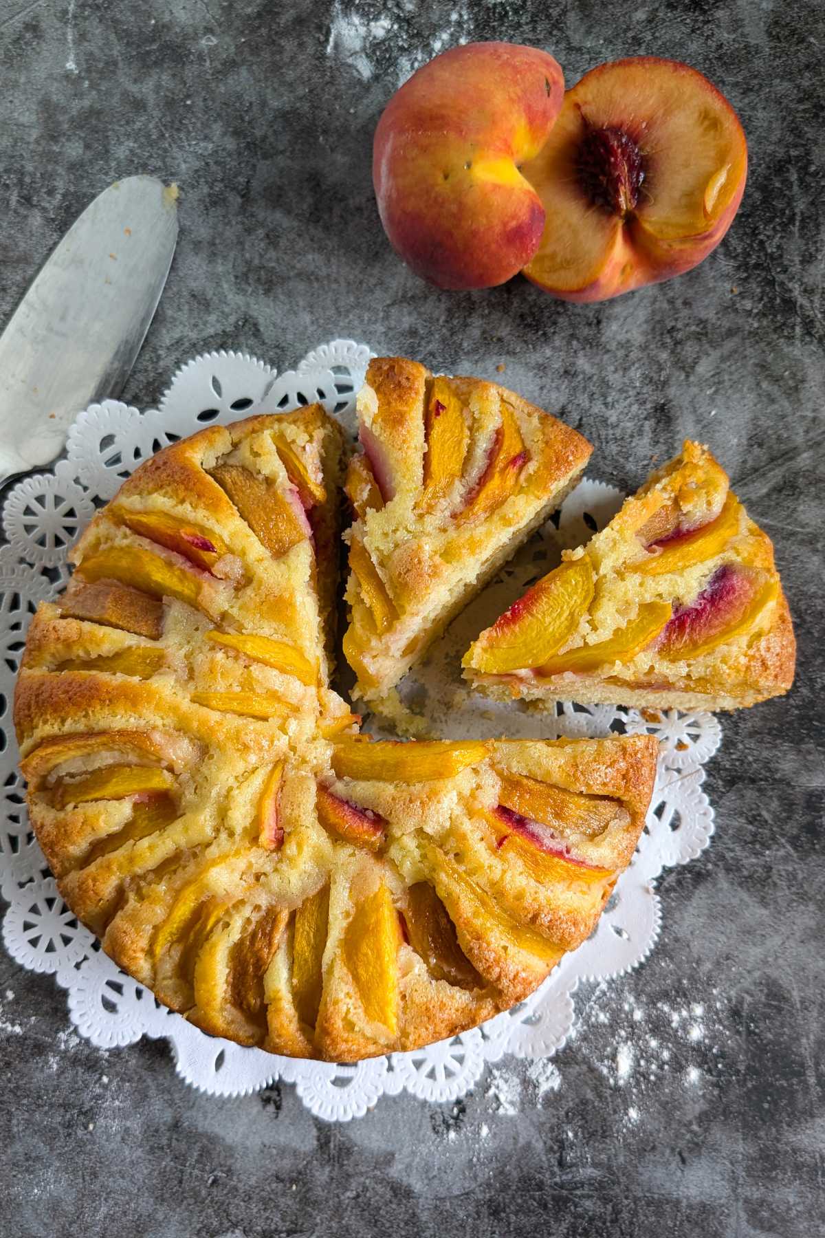 peach cake with yogurt