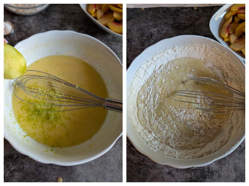 peach cake with yogurt step 3