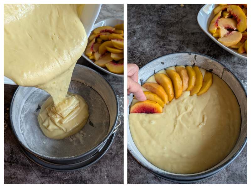 peach cake with yogurt step 4