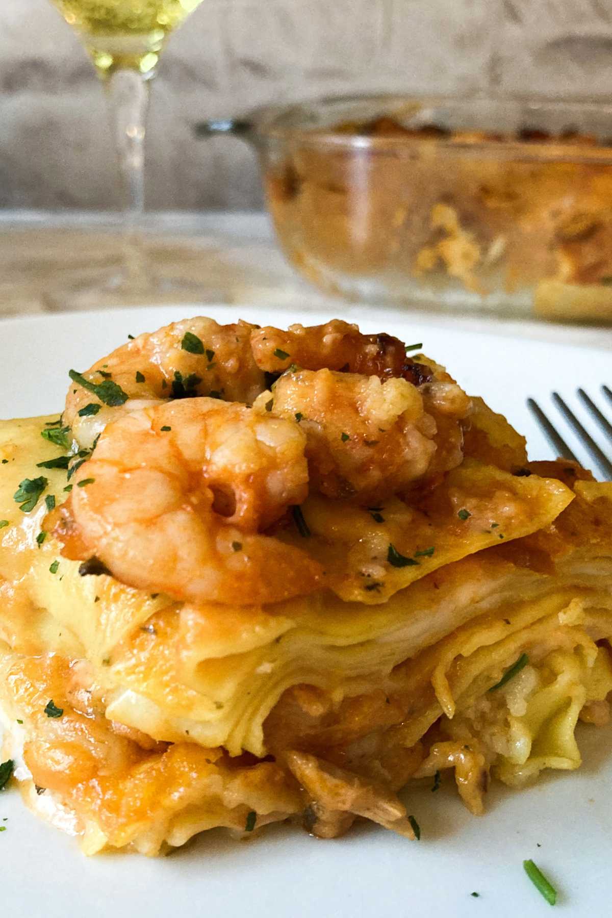 Italian seafood lasagna