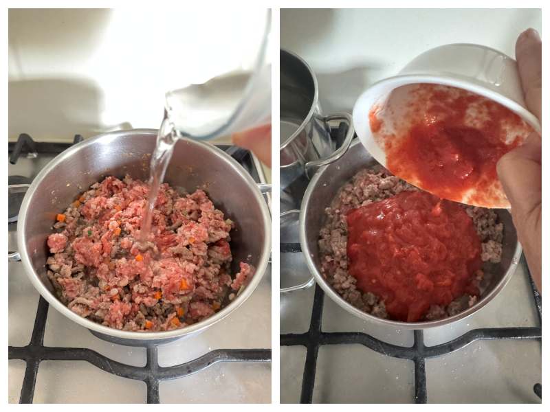 Italian stuffed shells with meat sauce step 2