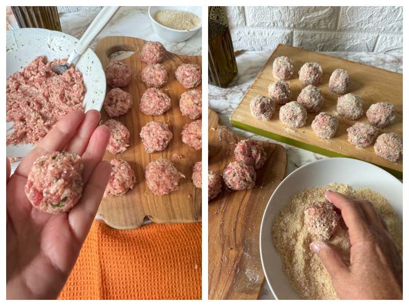 italian fried meatballs step 3