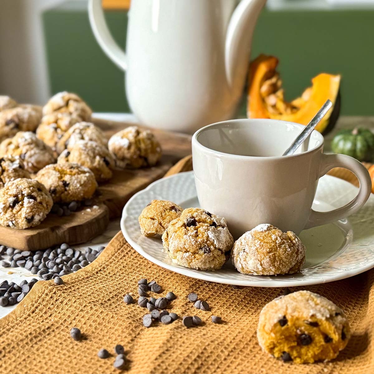 Soft Pumpkin Chocolate Chip Cookies