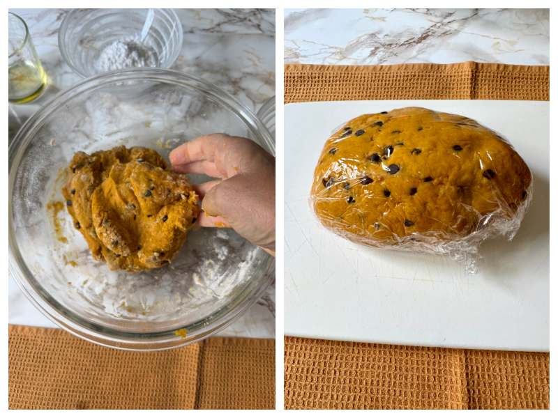 soft pumpkin chocolate chip cookies step 3