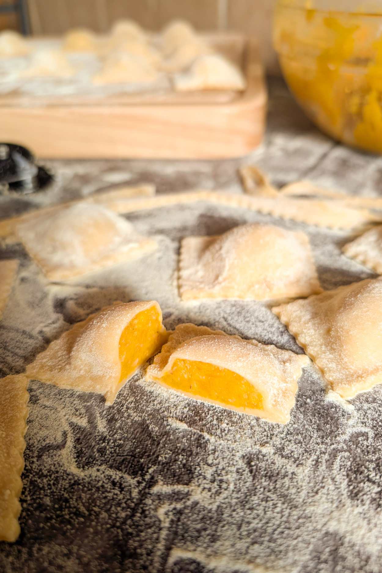 Italian pumpkin ravioli