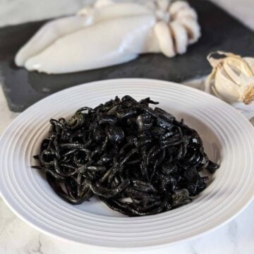squid ink tagliolini