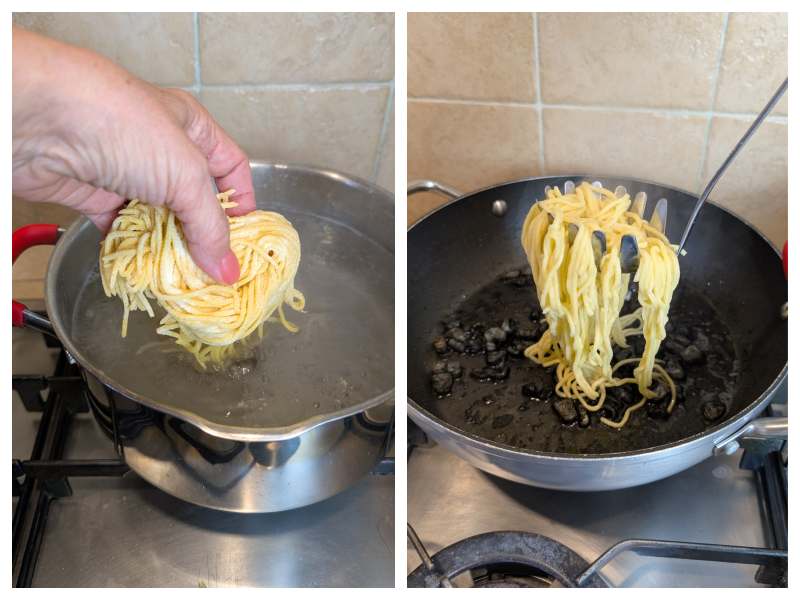 squid ink tagliolini step 6