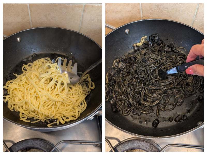 squid ink tagliolini step 7
