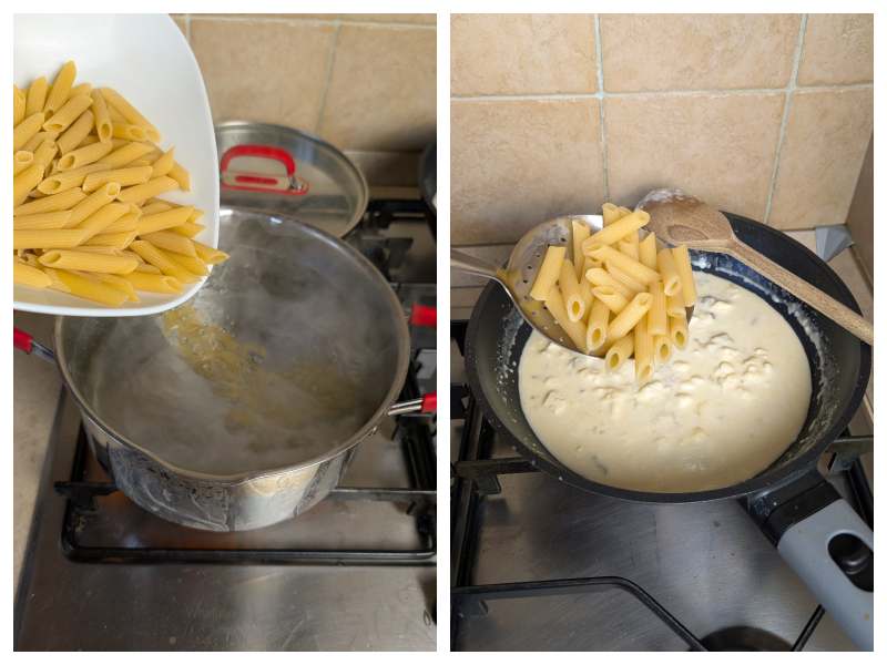 gorgonzola pasta step 2