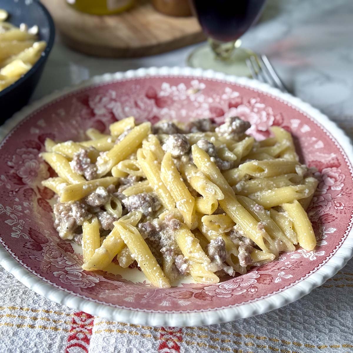 Pasta alla Norcina (Italian Sausage Pasta with Truffle Oil)