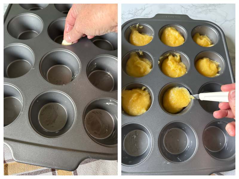 polenta cups with sautéed mushrooms step 2