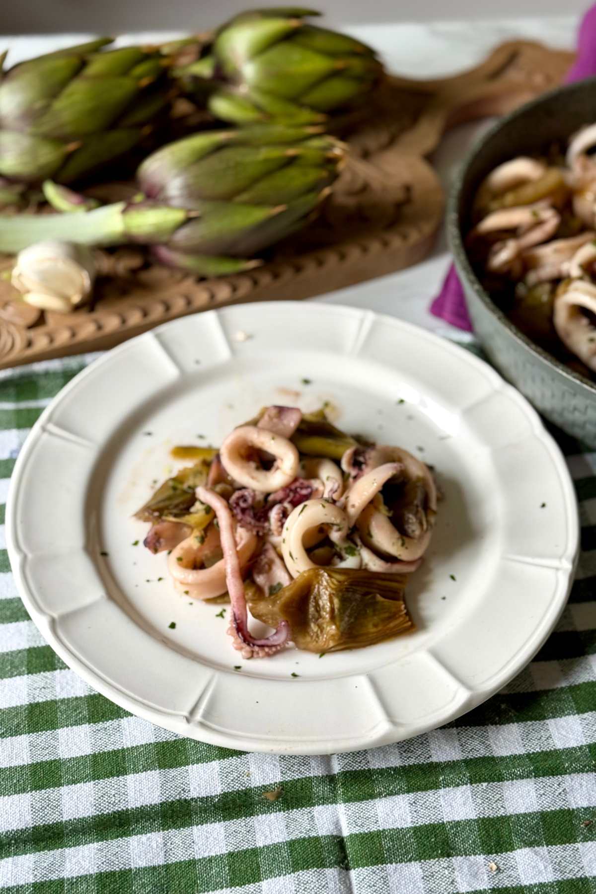calamari with artichokes